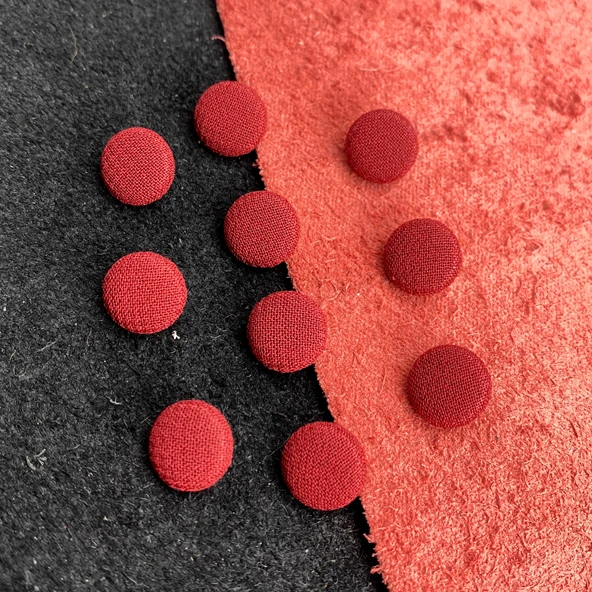 Fashion Decorative Custom Fabric Covered Button Metal Shank Button Fabric Cover Round Button For Clothing