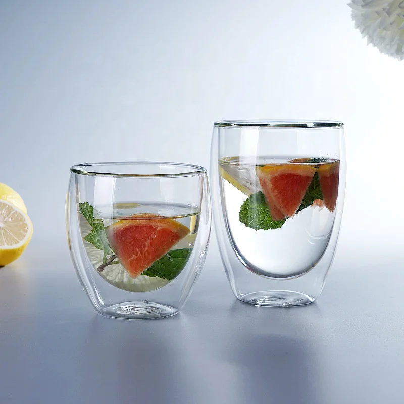 250ml Borosilicate glass cup Double Wall Glasses Tea Glass Cup Coffee Cup