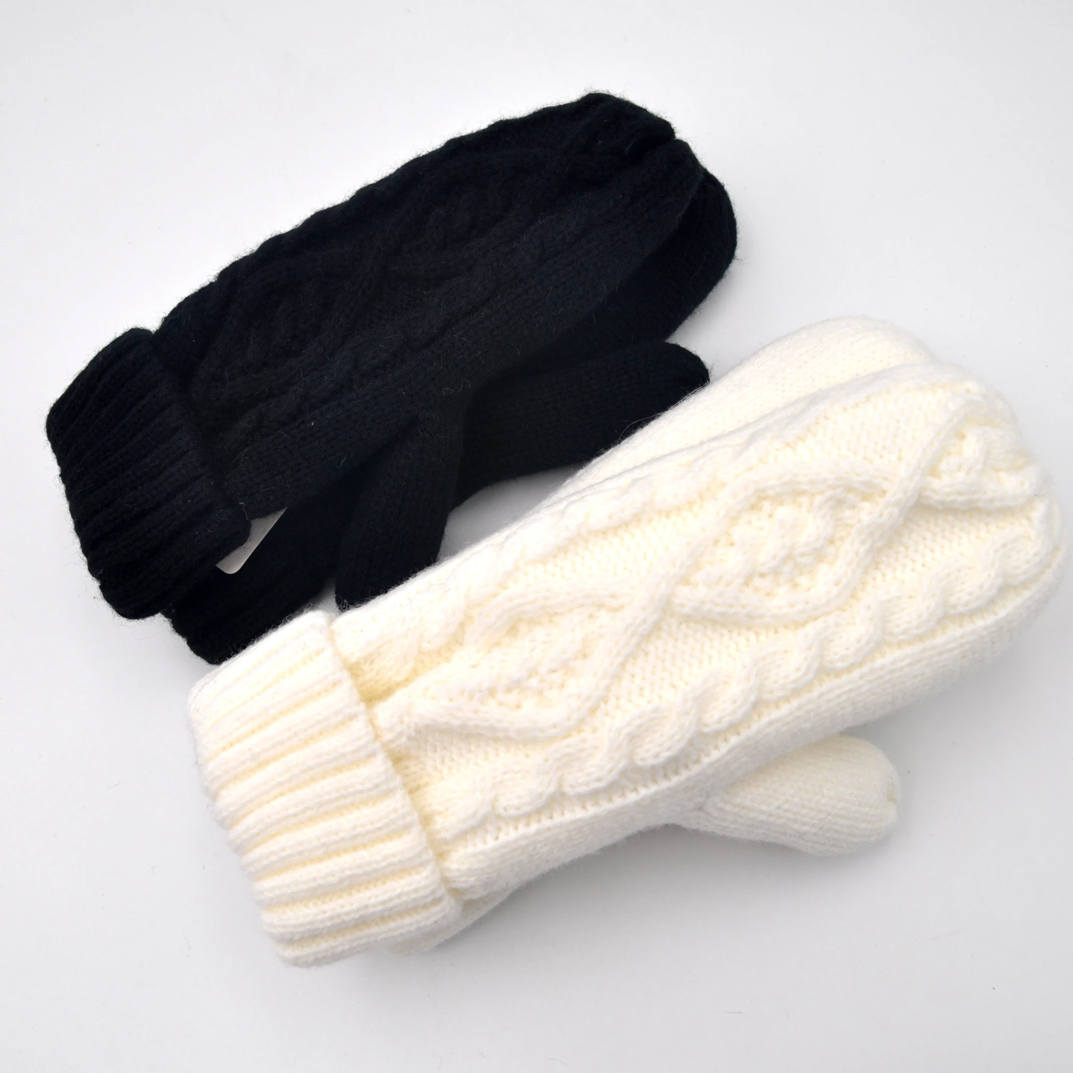 Custom Glove Fleece Knitted Unisex Knitted Warm Child  Glove Mitten For Winter