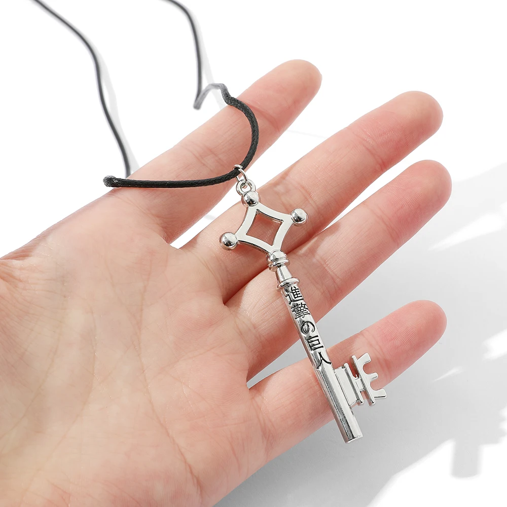 Anime Attack On Titan Allen Key Necklace Leather Pendant Anime Peripheral Necklace For Women Men