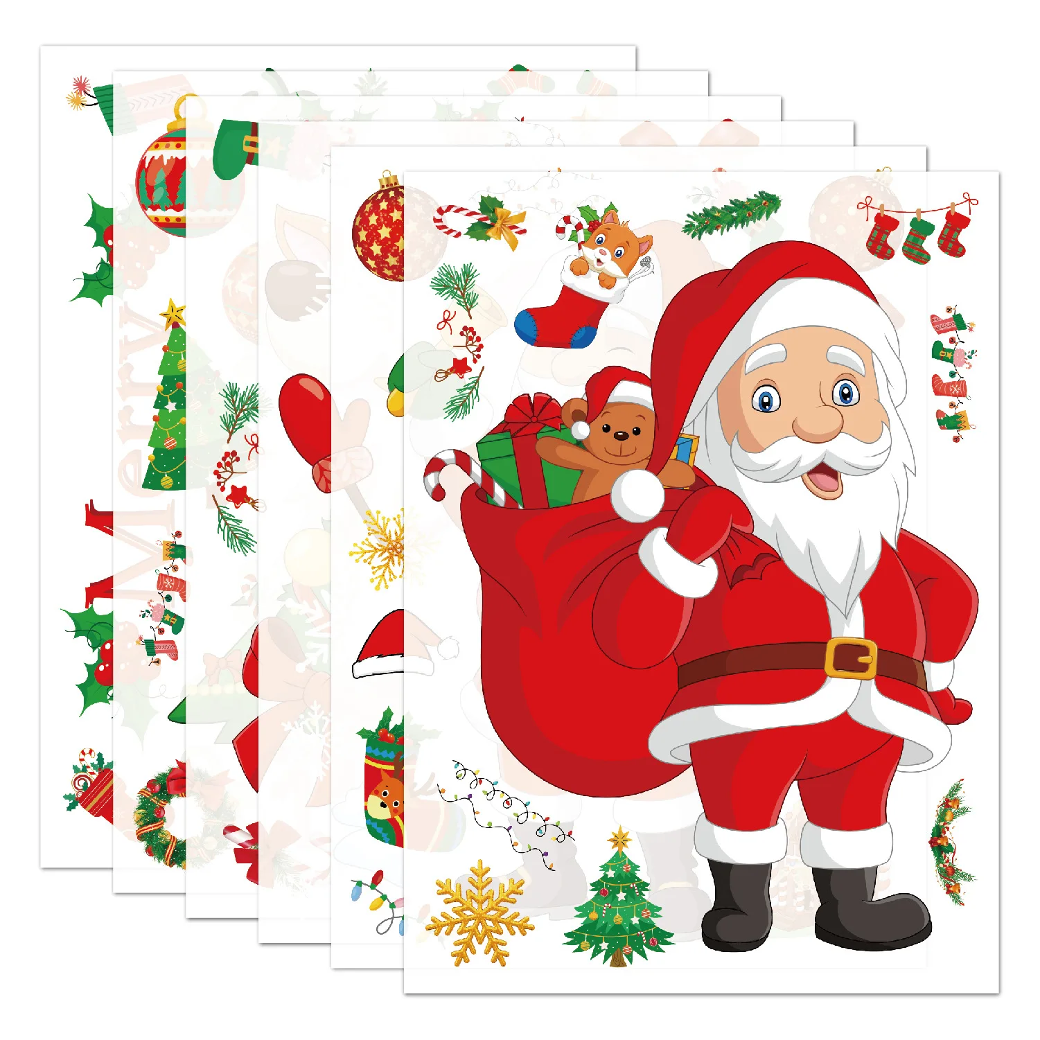 Christmas Window Stickers Wall Stickers Self-Adhesive Shopping Window Decoration Family Christmas Decoration Stickers
