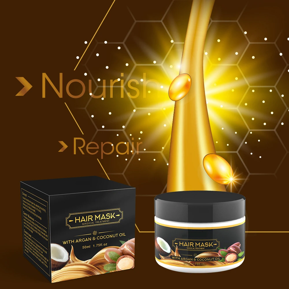 
Care Of Hair Nourishing Mask Conditioner Natural Argan nuts And Coconut Oil Deep Repair Hair Care 
