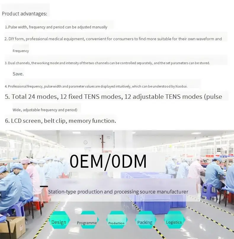 Medium and low frequency pulse DIY adjustable frequency pulse width therapy instrument US510K meridian digital massager