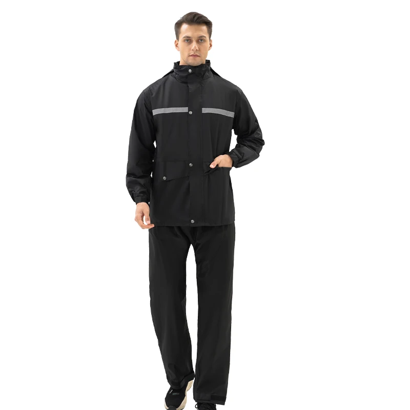 Jackets And Trousers Motorcycle Rain Suits Raincoat With Lining Rainwear  Man Woman Pocket Raincoat