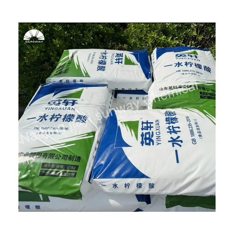 SUNWAY Food Grade Anhydrous and Monohydrate Citric Acid Price 99.5% Citric Acid for Food Additives