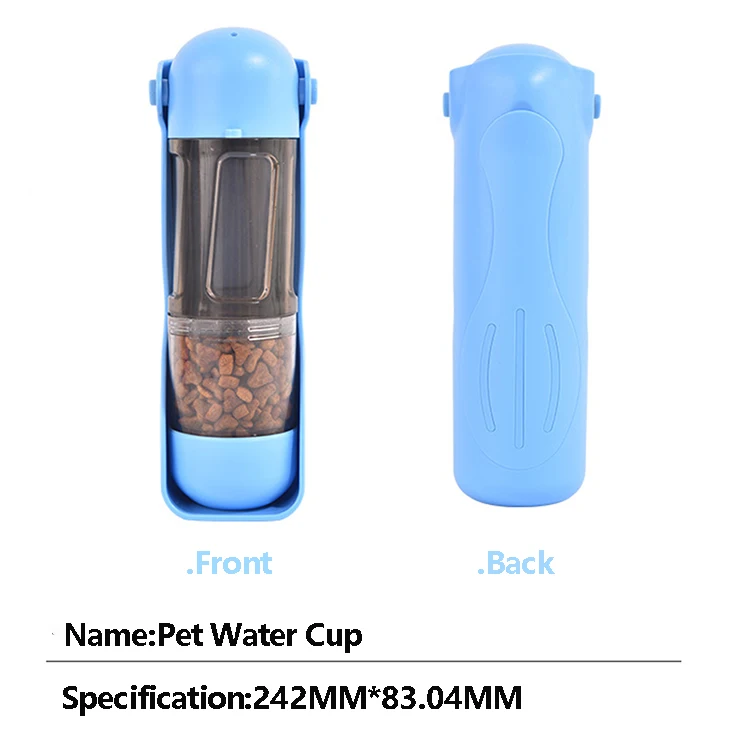Dog Water Bottle Portable Pet Travel Bowl Foldable Dispenser for Walking Hiking