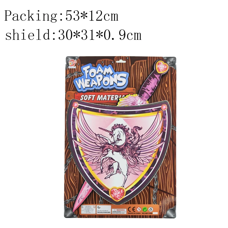 EVA foam sword and shield foam weapon multicolor medieval crusader sparring Play Set Toys Halloween props