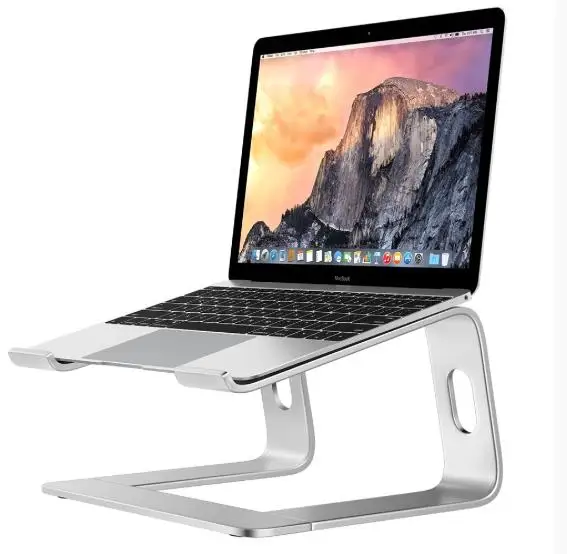 
Ergonomic Aluminum Computer Riser Laptop Stand Laptops Elevator for Desk, Metal Holder Compatible with Mac MacBook Pro Air 