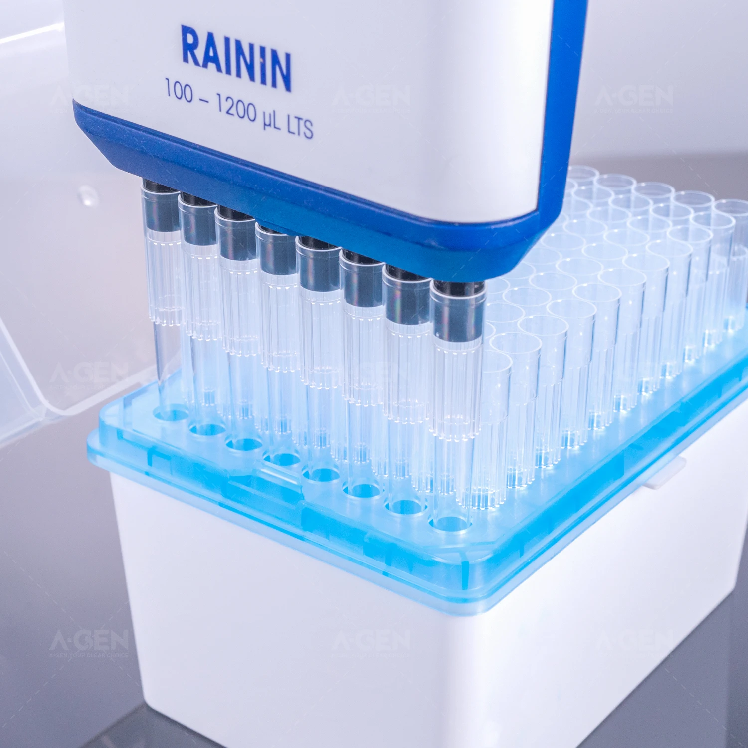 Polypropylene Pcr Free Low Retention Optional Pp Material 1000ul Pipette Tips( Without Filter In Rack For Brand R )