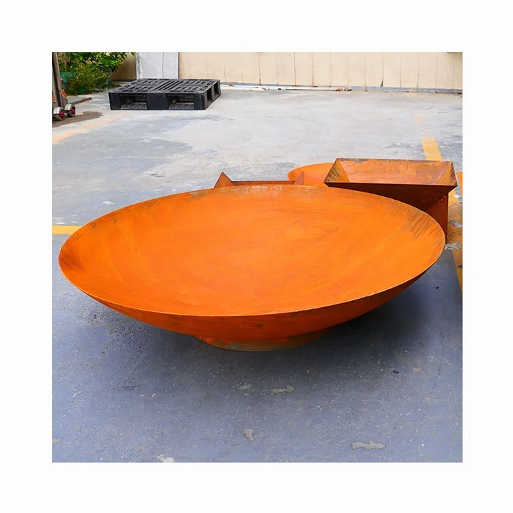 Customized  Outdoor Fire Pit Garden Metal Round Wood Burning Fire Pits Firepits Corten Steel large Fire Bowl