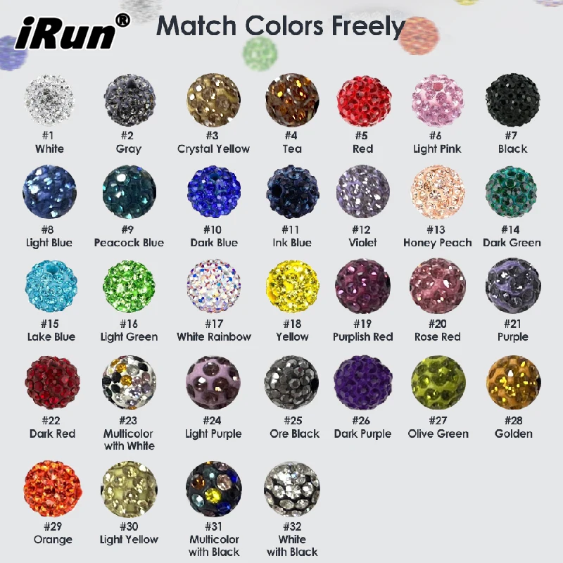 iRun Custom Rhinestone Baseball Inspired Beaded Necklace Athletes Sport Discoball Necklaces Polymer Clay Beaded Necklace