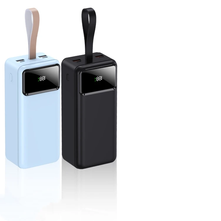 Large Capacity Power Bank 50000mah LED Display Fast Charging Power Banks Flashlight Handle Custom Logo Portable power station