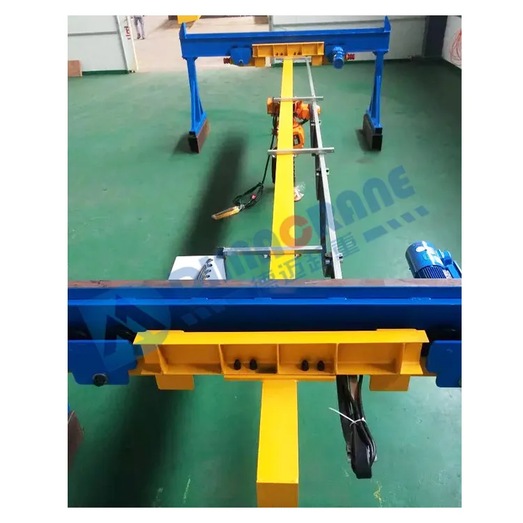2  3.2T 5 ton Europe suspension underslung single girder beam bridge EOT overhead crane with low Headroom type design price