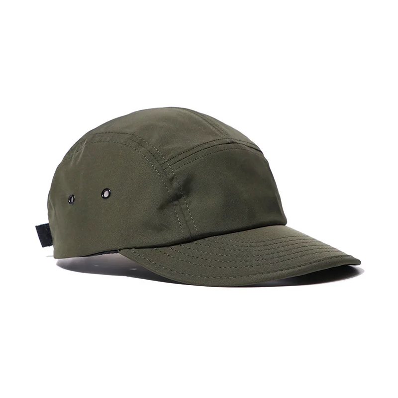Wholesale five panel Breathable Lightweight Nylon hat Waterproof quick dry cap custom unstructured 5 Panel Snapback Cap Hats