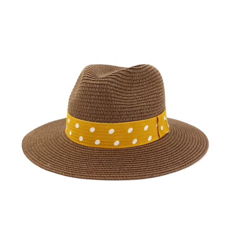 Оптовая продажа, Женская пляжная соломенная шляпа в британском стиле с широкими полями