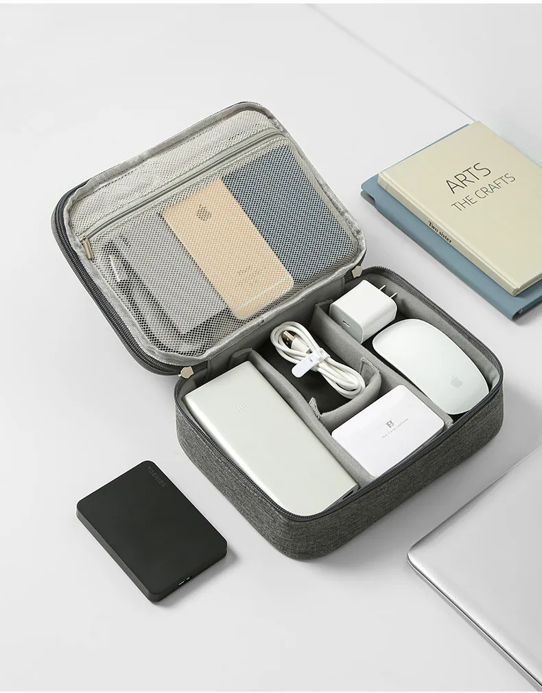 Portable Data Cable Storage Bag Charger Charging Bank Organizer Storage Bag Travel Suitcase Organizer Storage Accessories