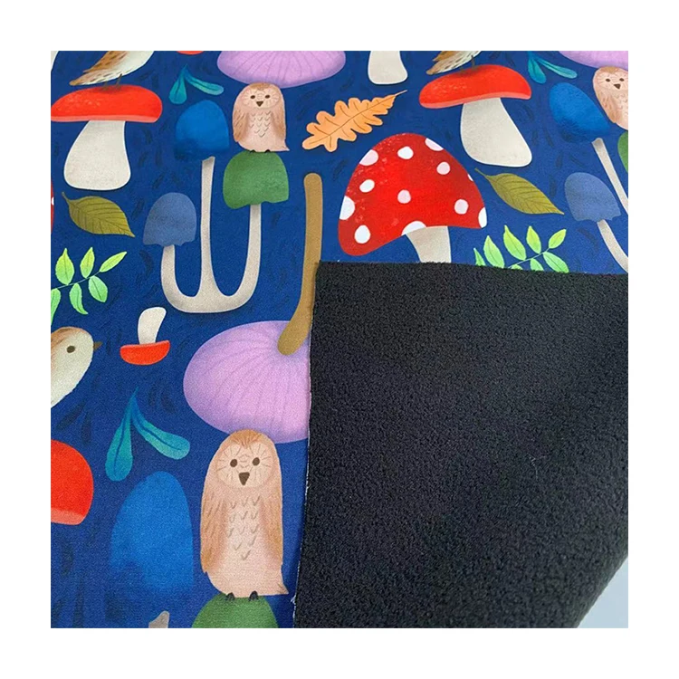 Четырехсторонняя ткань из спандекса 100D, ламинированная флисовая мягкая ткань для детской одежды