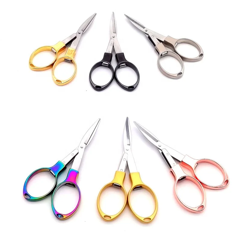 TOPLY shear Folding fishing scissors stainless steel scissors The portable travel