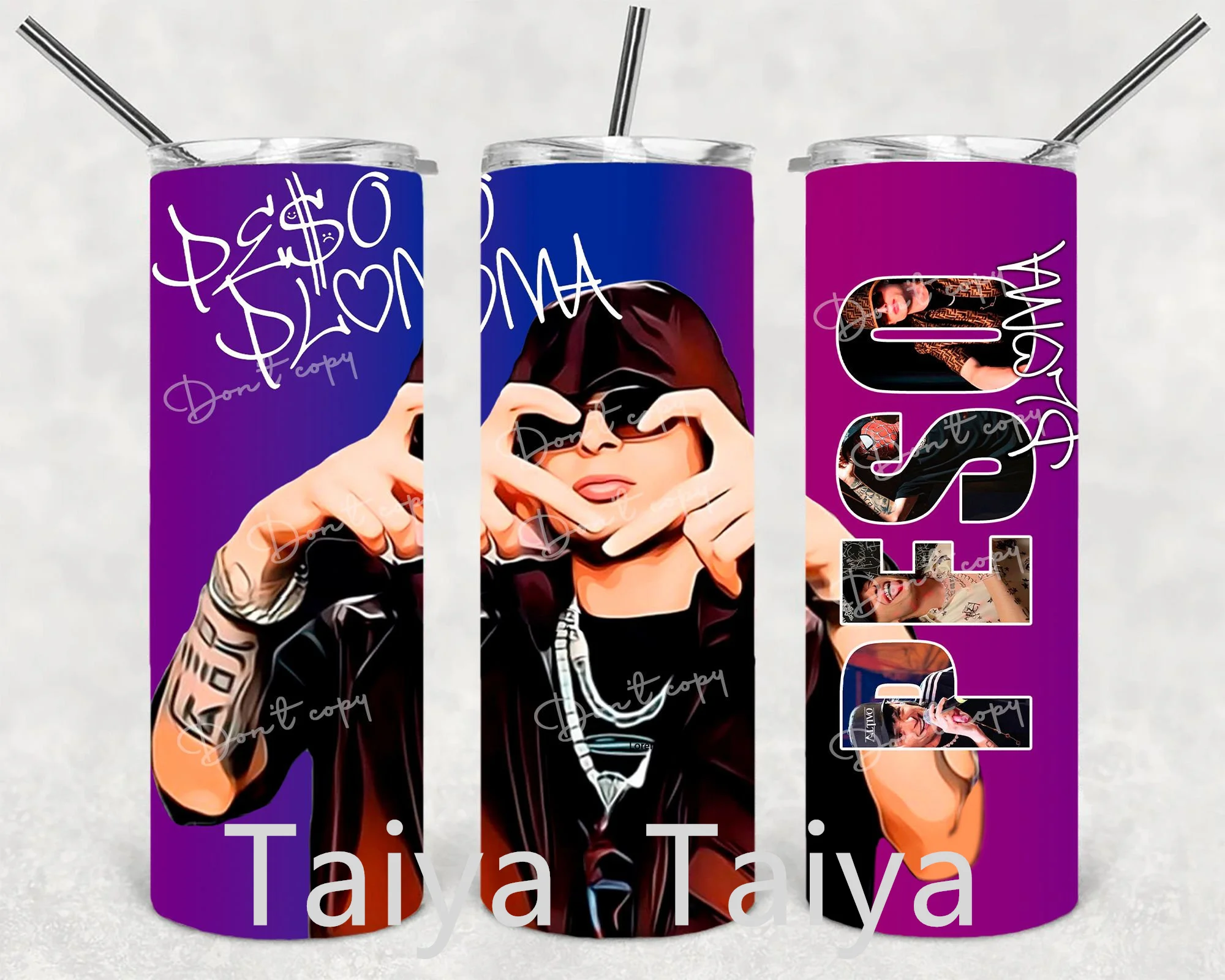 Factory price new fashion Custom cartoon stitch Peso Pluma karol g Sublimation coffee mugs reusable cups