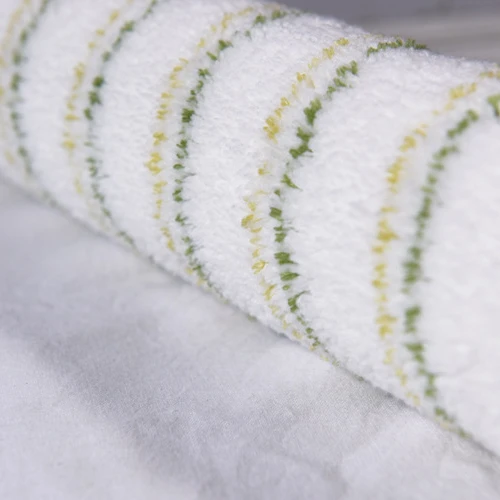 White Yellow and green double stripe Roller brush Fabric Fine D polyester superfine fiber paint brush cloth