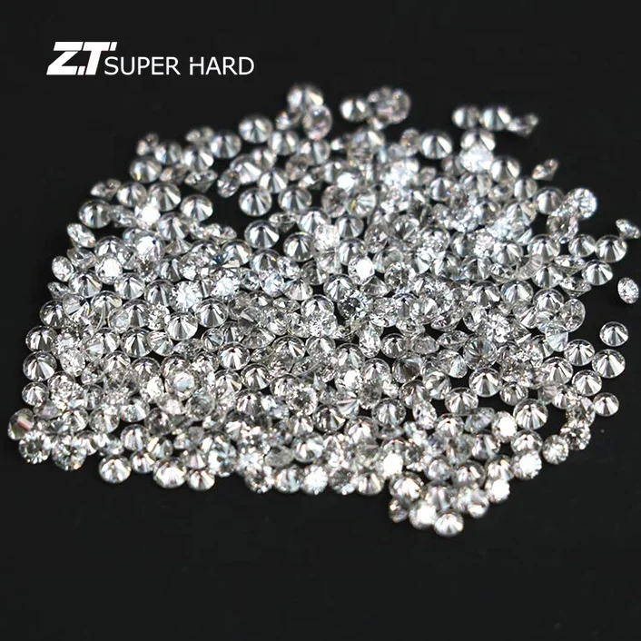 Round synthetic diamond pure carbon seeds polished white diamonds 1.5 carat