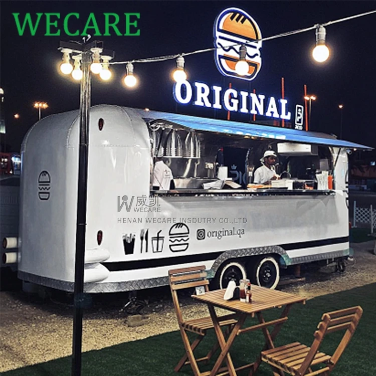 Wecare уличный мобильный телефон airstream кофе bbq продовольственный прицеп полностью оборудованный отель пицца Тако закуски Фаст-Фуд Грузовик для продажи в США