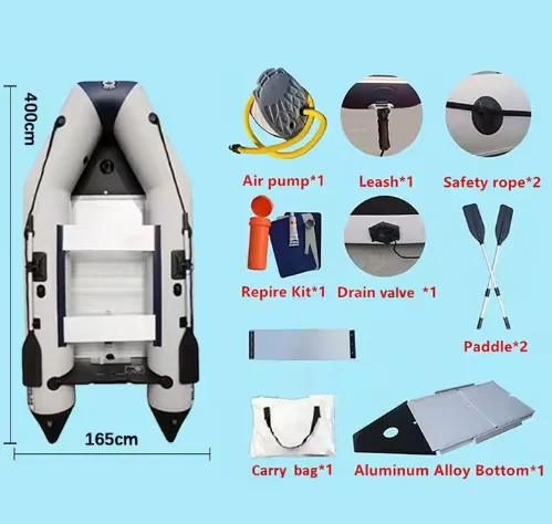 MC400-6 Solar Marine 7-9 Person Inflatable Assault Boat PVC Aluminum Floor Transom Speed Kayak For scuba diving
