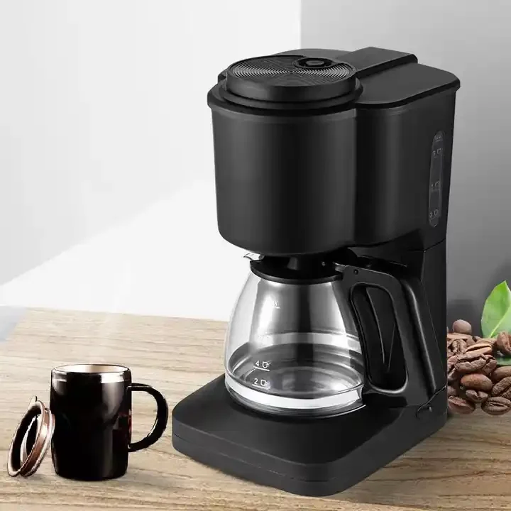 American style fully automatic grinding integrated coffee machine household office electric drip coffee maker with timer