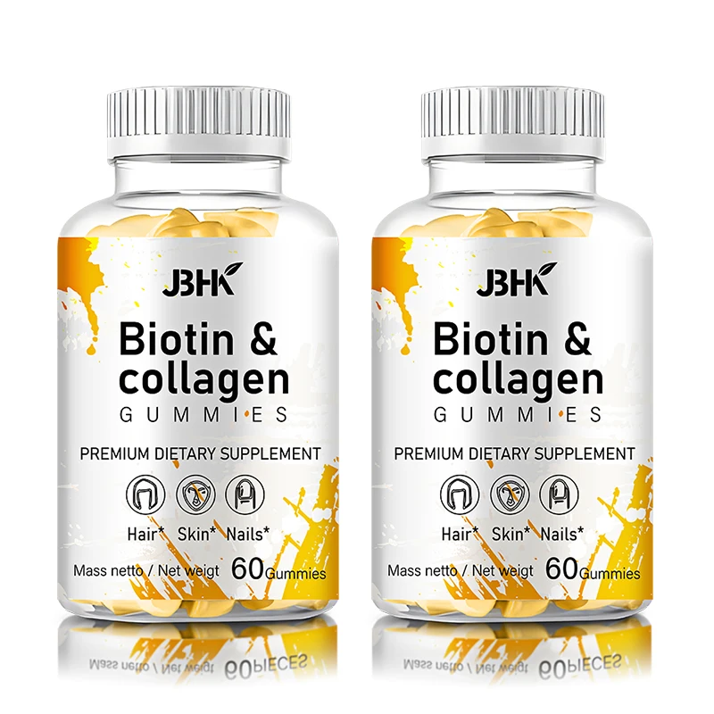 Private label Customize Logo biotin and collagen Gummy Hair Skin Nails Multivitamin DHT Gummies Dht blocker supplement