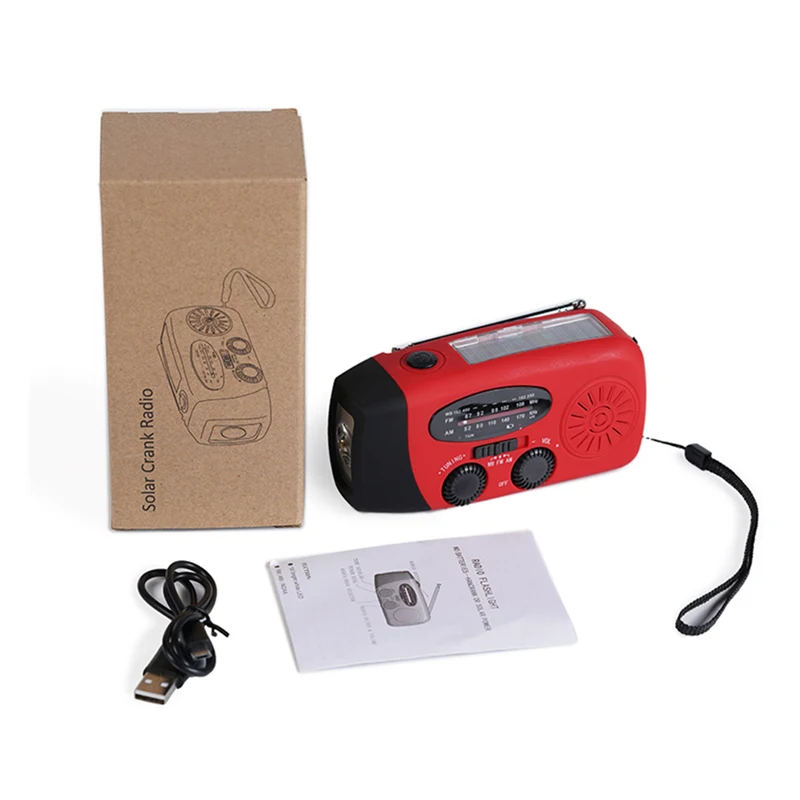  Недорогой компактный портативный светодиодный радиоприемник am/fm/wb с usb-зарядкой динамиком фонариком аккумулятором