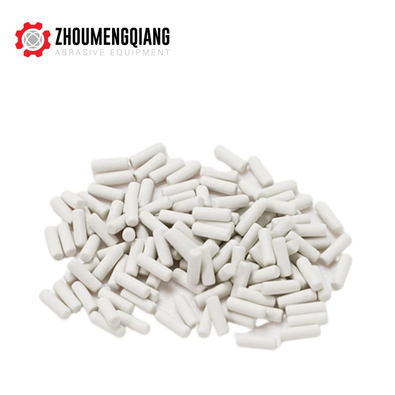 2024 New Customized Abrasive Grit Finishing Cylindrical Beads Ceramic Polishing Tumbling Ceramic Media