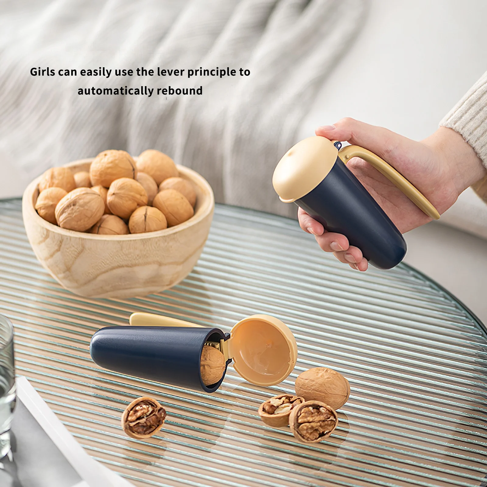 Walnut Clip Home Multifunctional Walnut Clip With Wooden Handle Nut Walnut Clip Sheller