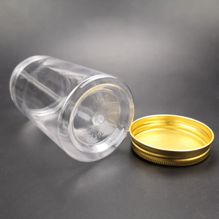 250 мл 350 мл 550 мл 600 мл 1000 мл BPA бесплатно контейнеров из ПЭТ пластика для хранения продуктов питания ясно печенья круглые банки с крышкой для упаковки конфет