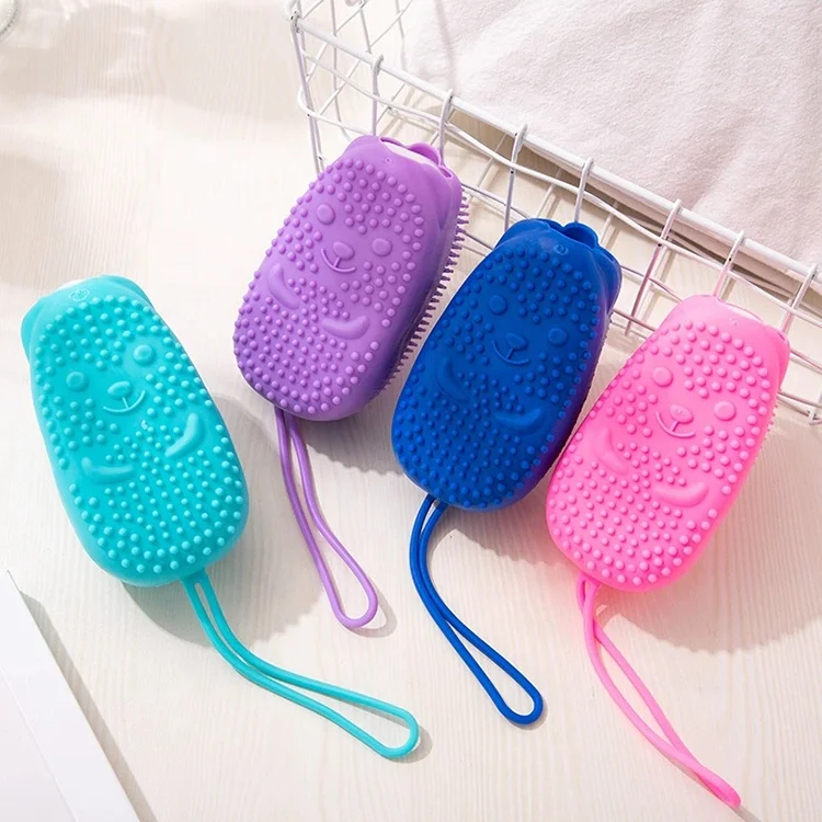 Skin Cleaning Silicone Bath Brush Sponges Wholesale Body Scrubber Brush Silicone Bath Body Brush