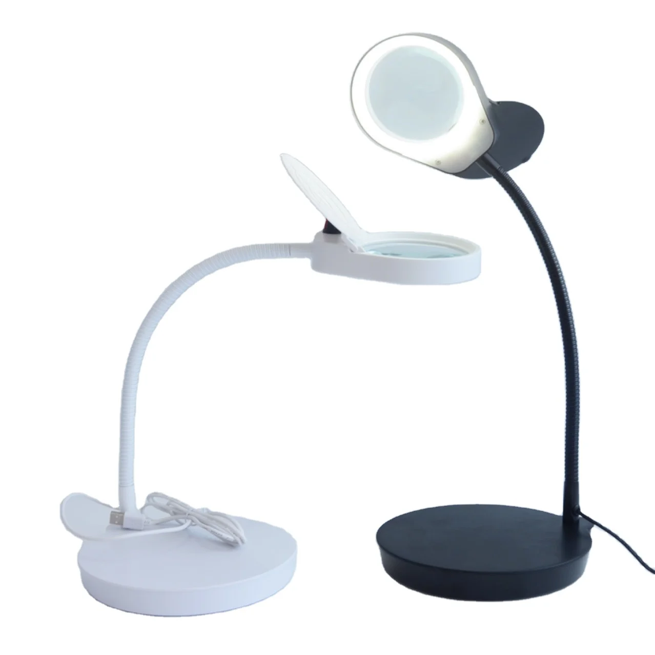 BIJIA 2X/3X/10X/13X High Power Table Magnifier Clip-on LED Magnifying Glass For Reading/Watch Repair