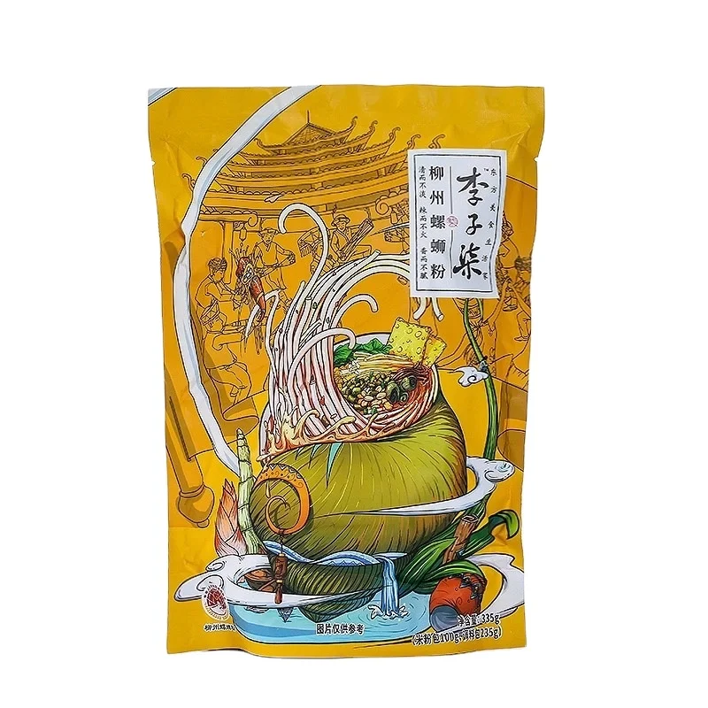 Factory wholesale fast food lazy food hot and sour rice noodles with stand-up pouch
