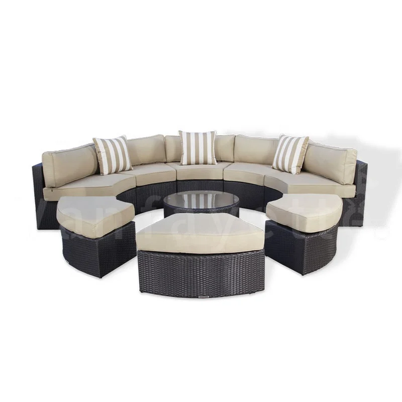 Nacyii Round Couch Outdoor Sofa Set for Party Event Project Hotel Furniture Interior Design
