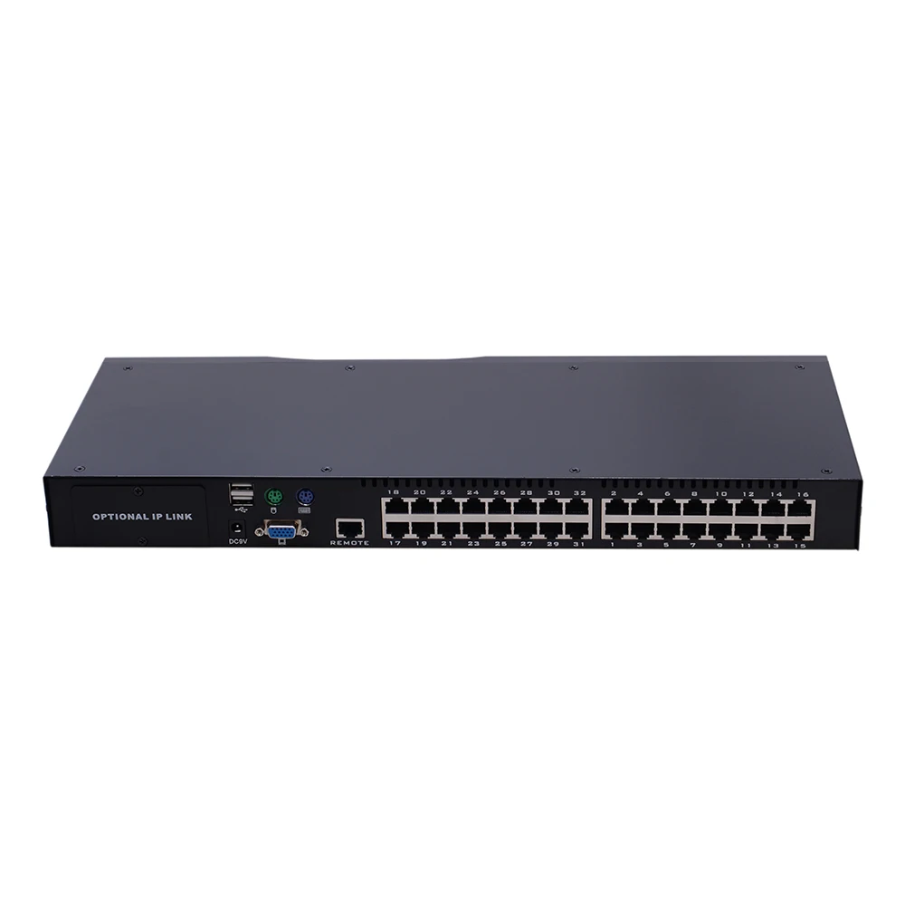 Оставайтесь онлайн технологии 32 портов IP дополнительно RJ-45 CAT5 стойку KVM переключатель