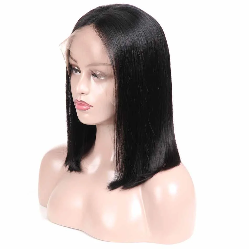 Wholesale Remy Mink Brazilian Straight Virgin Cuticle Aligned Lace Front Bob 100% Human Hair Wigs For Black Women