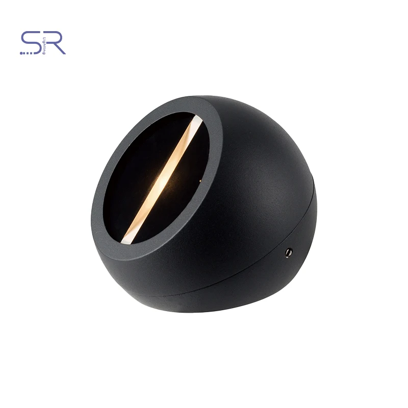 2022 semi-circular outdoor waterproof IP54 aluminum plus glass garden exquisite unique wall lamp