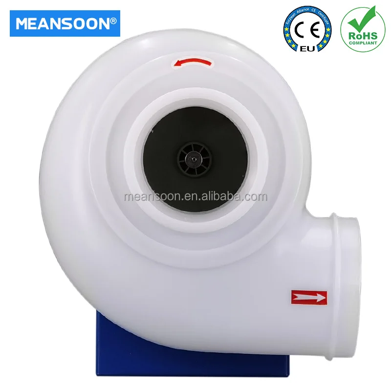 MEANSOON Adjustable speed plastic chemical resistant exhaust fan for laboratory