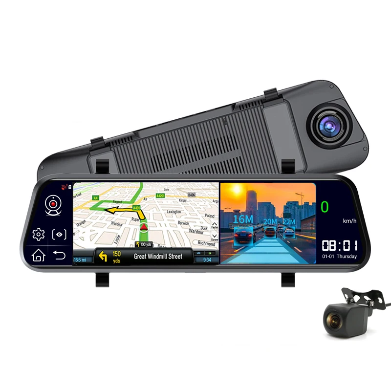 10 inch 4G Car dvr camera FHD 1080P ADAS dash cam android 8.1 2G+32GB gps navigation WIFI driving recorder dvr rearview mirror