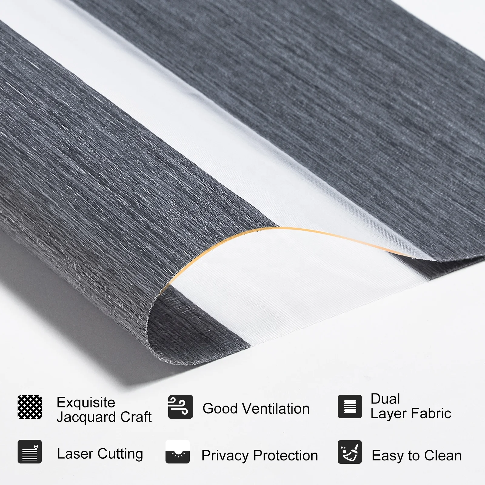 Factory Supply High Quality Free-stop Blackout Window Curtain Roller Zebra Blinds