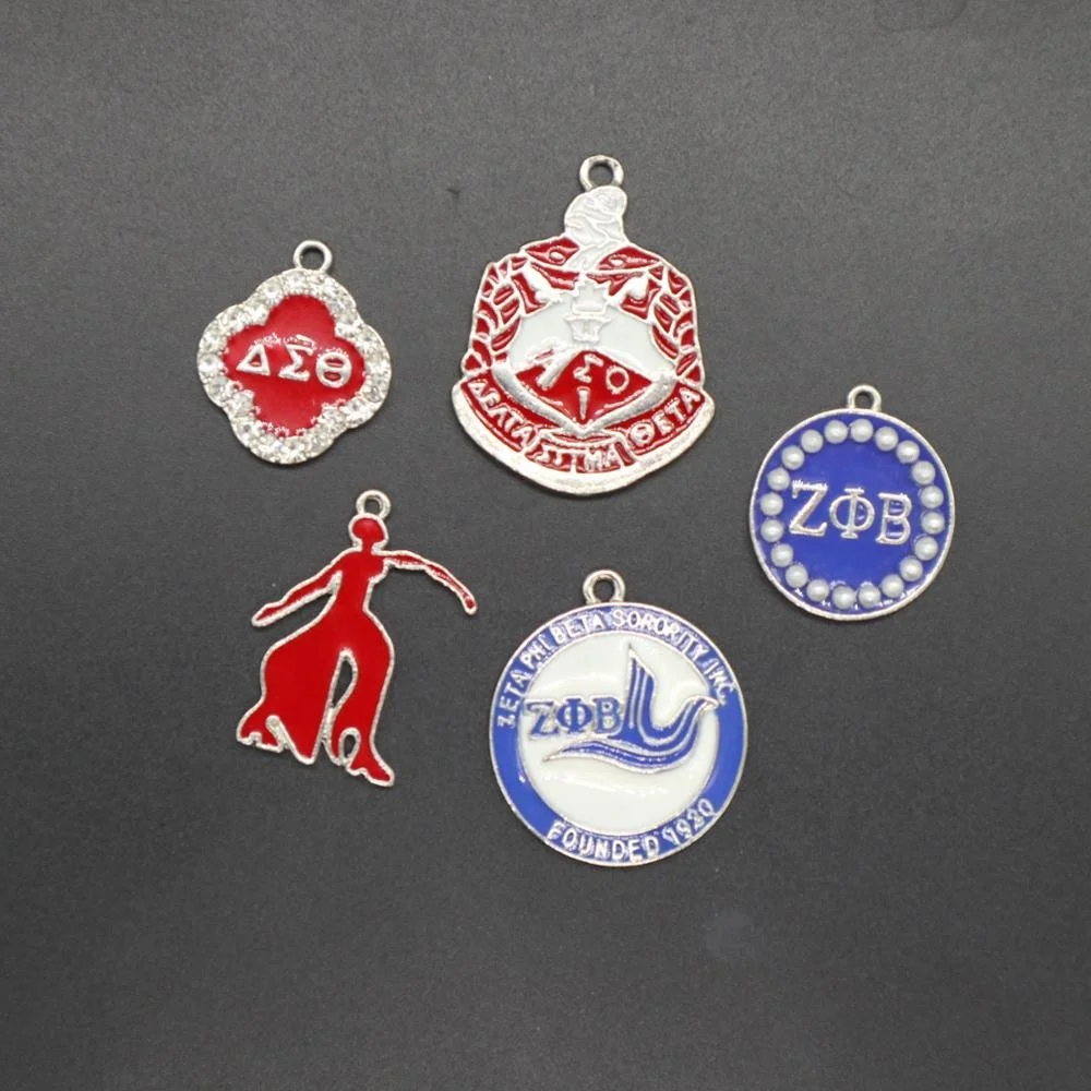 Sorority pendant Delta Jewelry Charms Designer Charms for DIY Bracelet Zeta Phi Beta Charm for Jewelry Making