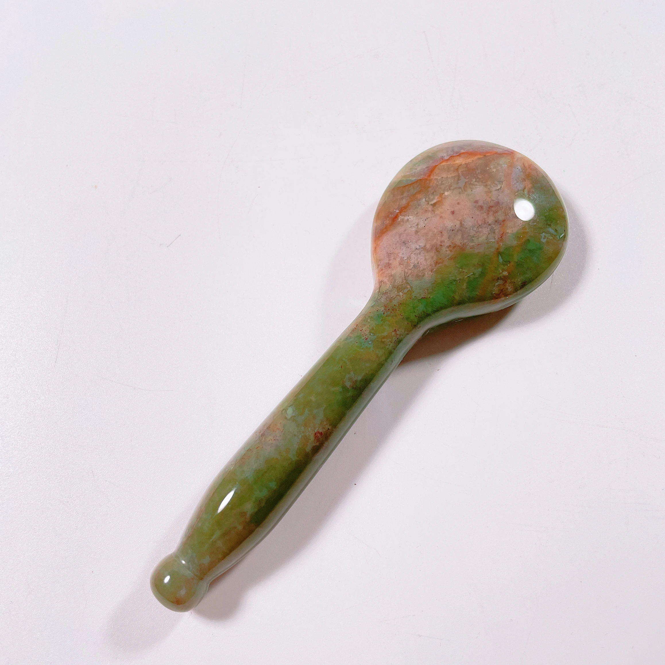 Huiying Anti aging beauty Indian Agate Spoon Shape scaping Jade Gua Sha