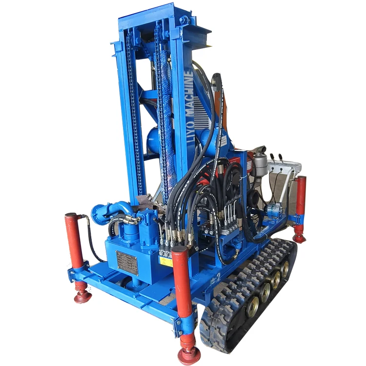 Hot Selling Portable Small 150m Crawler Mounted Hydraulic Water Well Drilling Rig