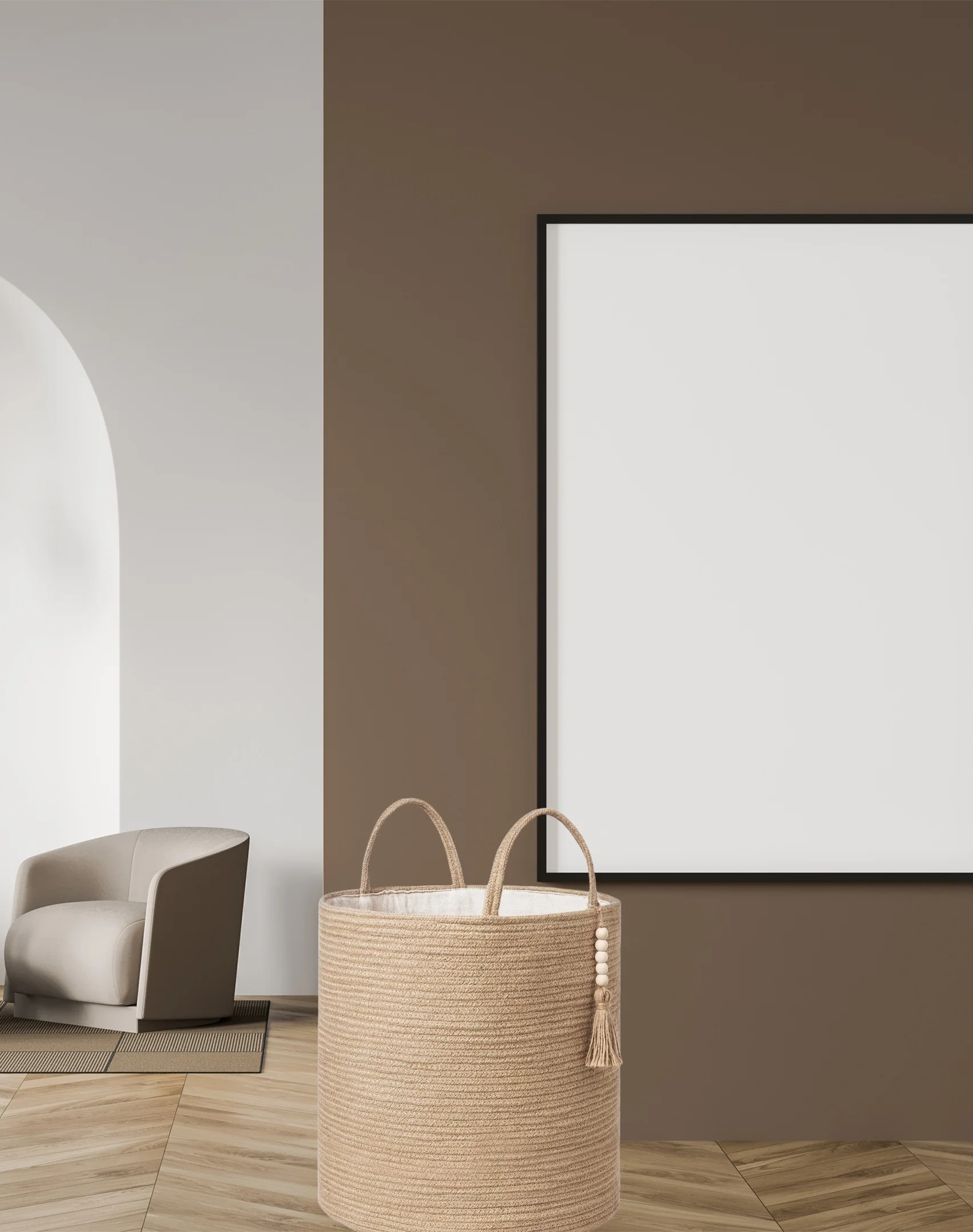 Tassel decoration cane basket weaving Unique appearance basket weave wheels multipurpose basket weave leather