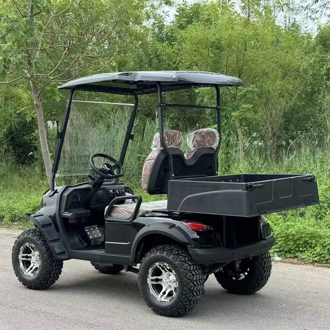 New Designed Factory Price 2+4 Seater Electric Lifted Buggy Hunting Cart with bucket 4 Wheel Drive Custom Street Legal