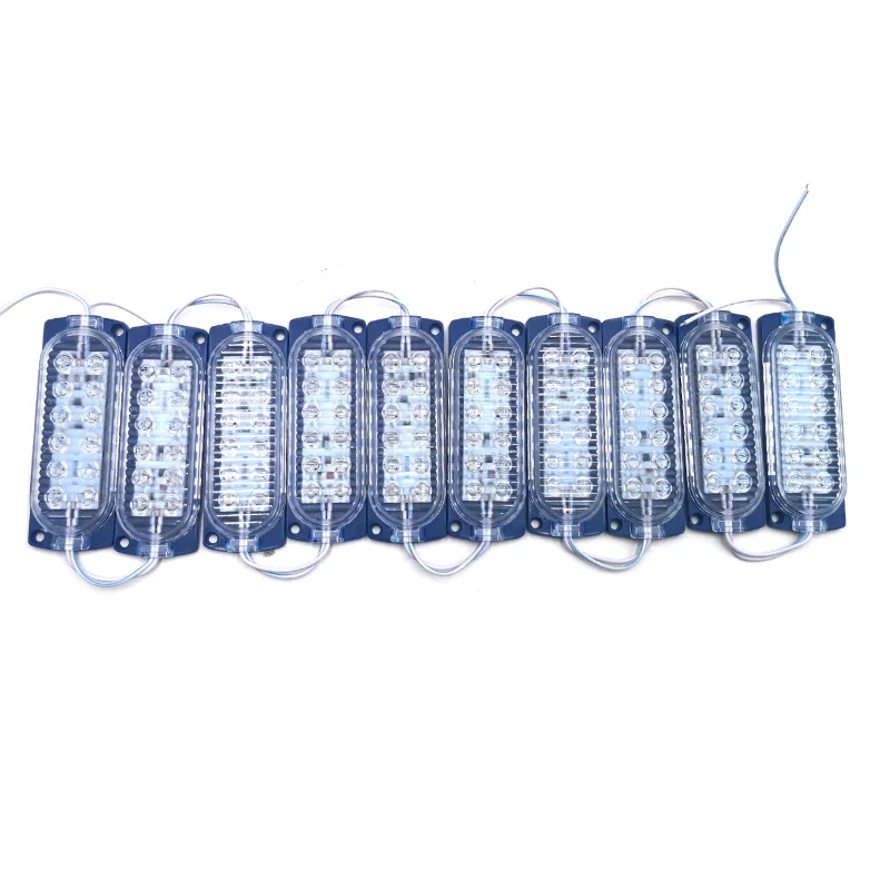 12LED Turn Signal Stop Tail Parking Marker ID Identification Light Bars Waterproof DC 12V IP67 Blue OEM 75 LED Modules 180 160