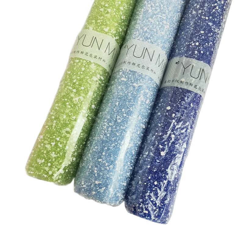 High quality floral packing various kinds cheap snowflake flower wrapping mesh